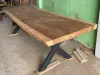 Artikelbild 6 des Artikels “Naturholz Tisch suar mit Metallbeinen X-Stil, 314cm Länge, 107cm Breite, 83,5 cm Höhe. Tischplatte 7cm Dicke “